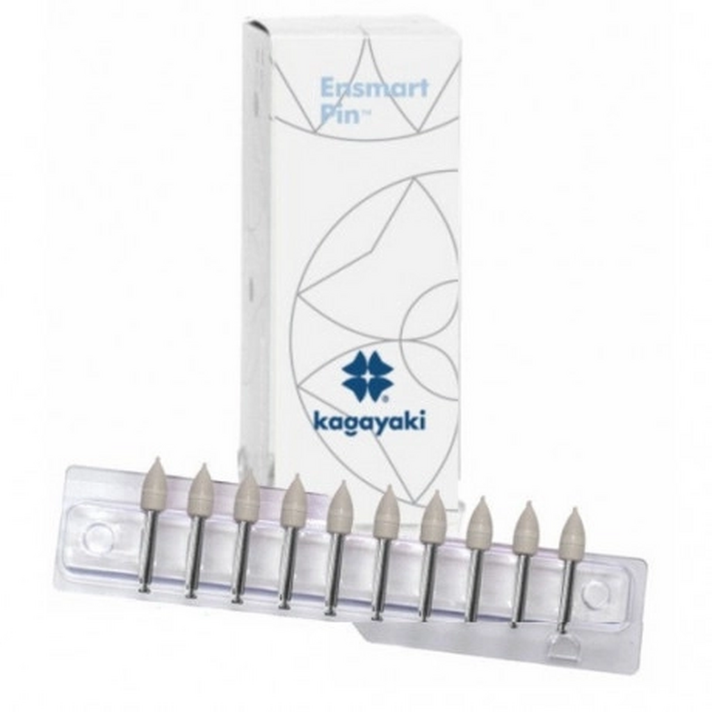 Пика (пуля, конус) Ensmart Pin (Энсмарт Пин) белый гибкие µ 125 - держатель из нержавеющей стали, 10 штук, ENPS125-1S, Kagayaki ENPS 125-1S