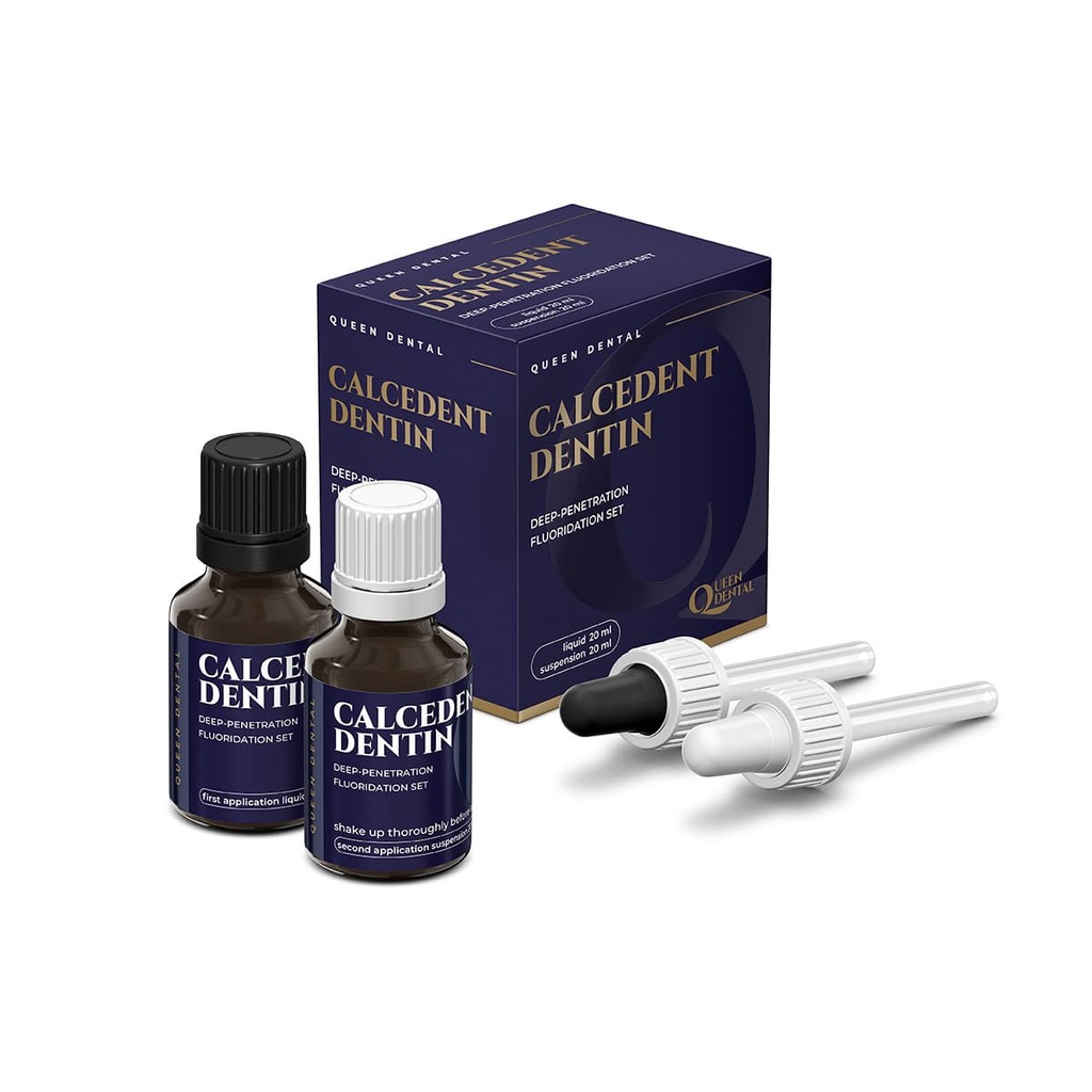 Calcedent dentin KIT (Кальцедент дентин), набор, 20мл+20мл, - Герметик для дентина, FP2020CE000, Queen Dental FP2020CE000D