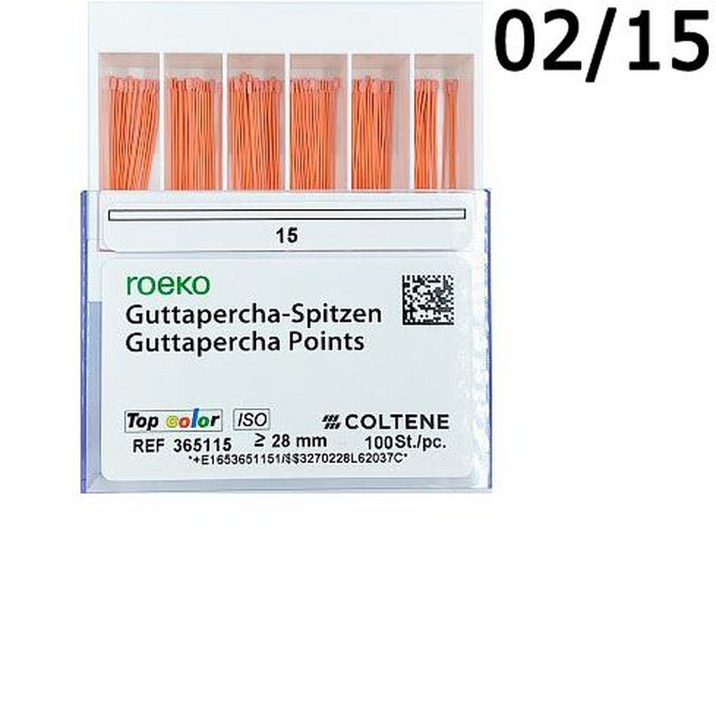 365115 ROEKO Guttapercha Points Top Color ISO 15, 100 шт COLTENE