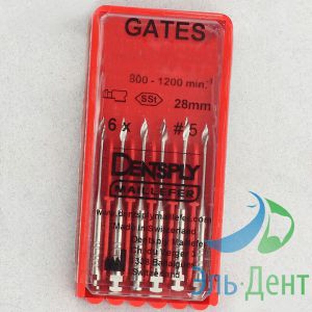 Gates drills  №6 28мм-развертка для вскрытия устья каналов, Maillefer DENTSPLY 0001913317