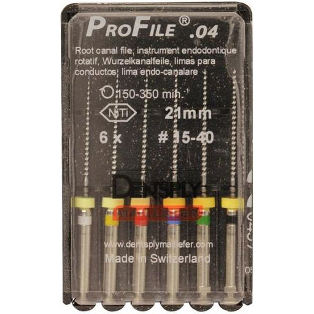 profile 04.ra n15-40 l21, 6 шт. - каналорасширитель. машинный из niti-сплава. DENTSPLY A011N22190012