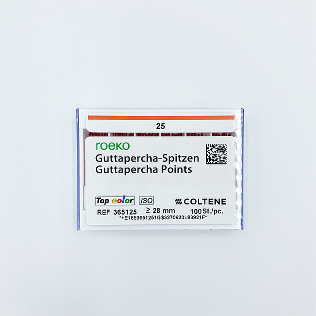 365125 ROEKO Guttapercha Points Top Color ISO 25, 100 шт COLTENE