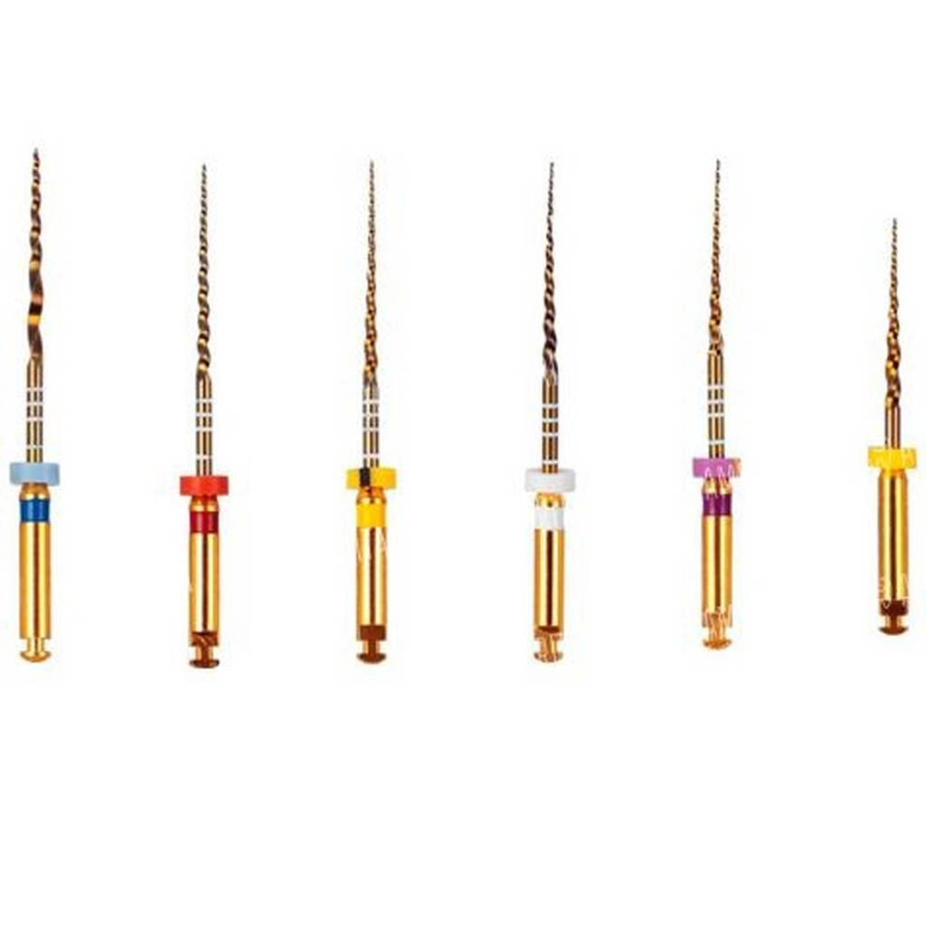 Niti файлы Gold-Taper 31mm Assorted 6шт/уп - Машинные файлы для обработки корневых каналов GEOSOFT ENDOLINE ГЕ03.031.006