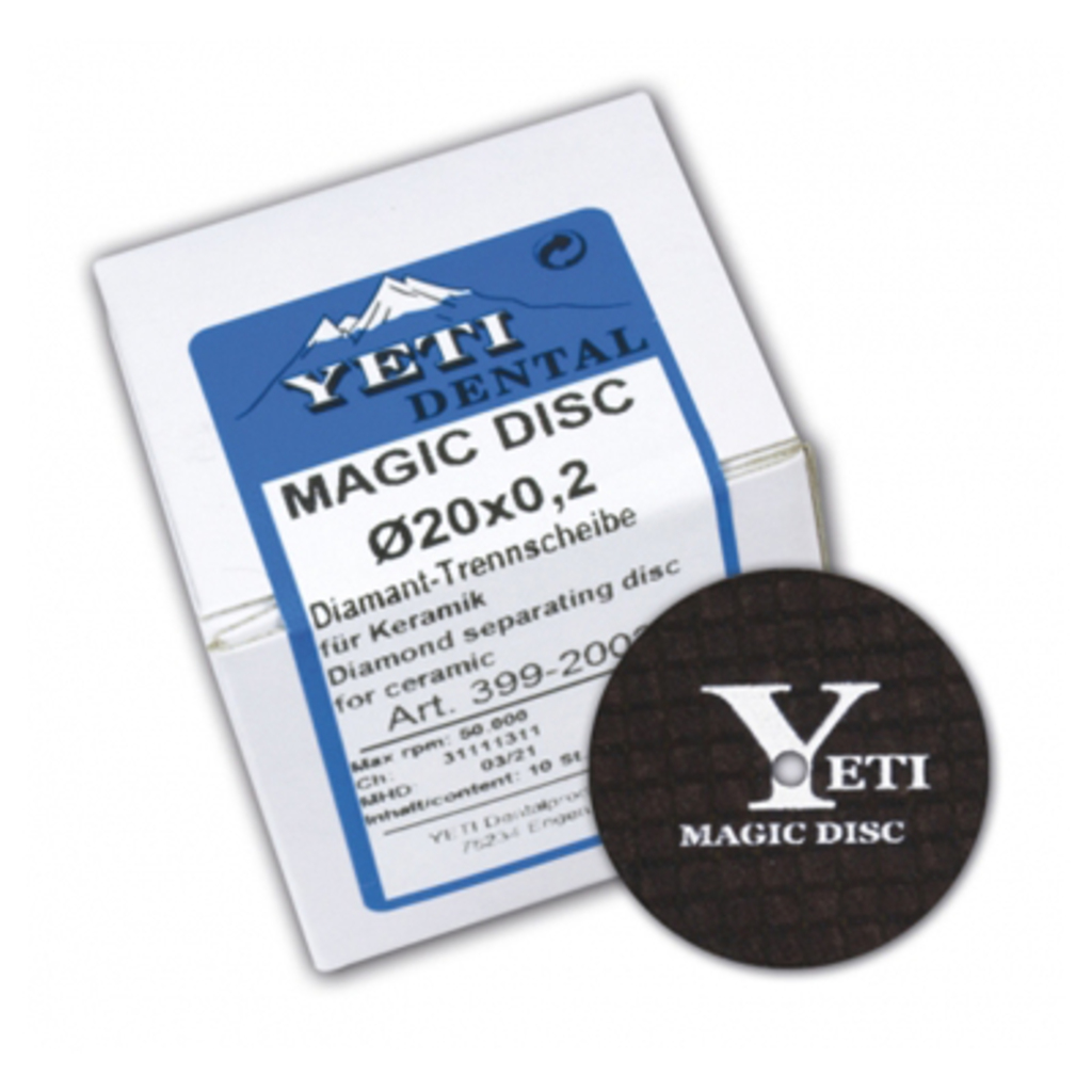 Диск отрезной для прессованной керамики Magic Disc, эластичный с алмазной крошкой, 10 шт. YETI 399-2002