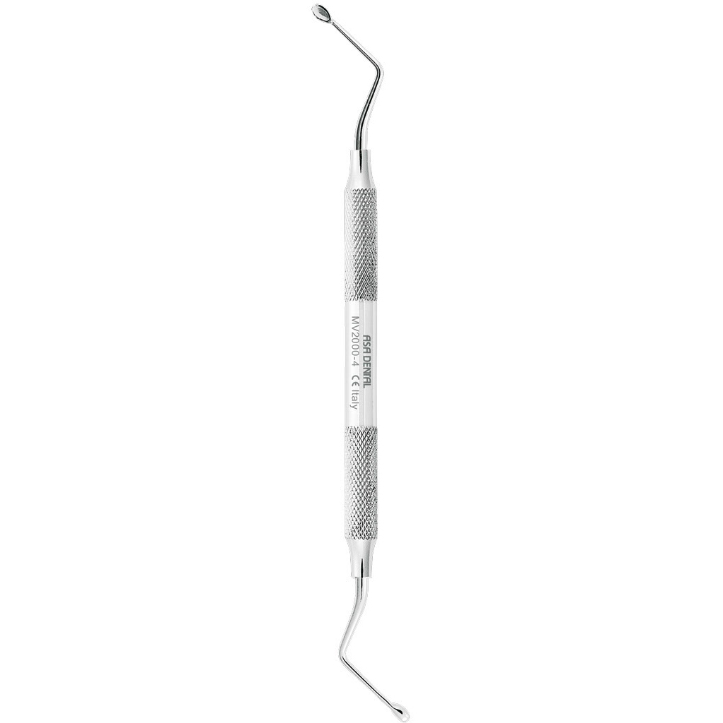 Ложка кюретажная N4 двусторонняя с полой легкой ручкой ASA DENTAL MV2000-4