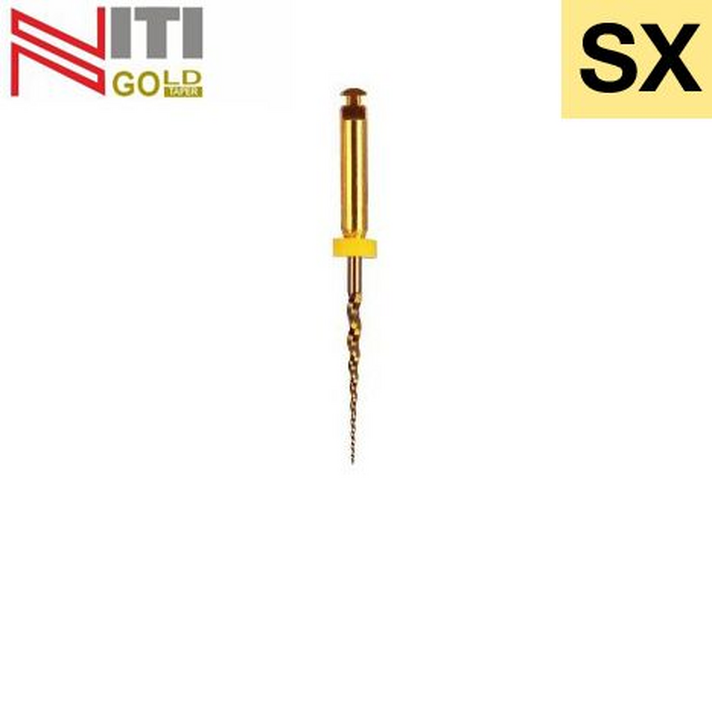 Niti файлы Gold-Taper SX 19mm 16/12 6шт/уп - Машинный инструмент для обработки корневых каналов, Геософт GEOSOFT ENDOLINE ГЕ03.019.1612