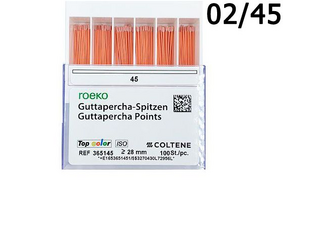 365145 ROEKO Guttapercha Points Top Color ISO 45, 100 шт COLTENE
