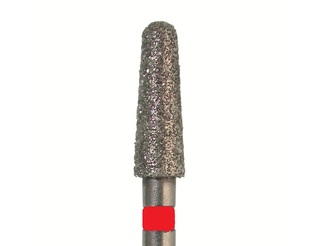 Бор алмазный 849 016 FG, красный, 5 шт. Форма: конус с закругленным концом. JOTA 849F.FG.016