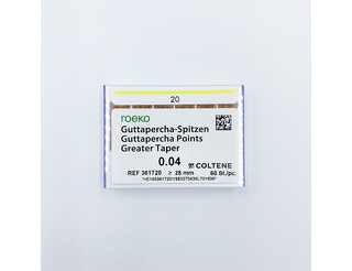 361720 ROEKO Guttapercha Points Greater Taper 0.04 #20, 60 шт COLTENE