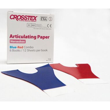 Crosstex Horseshoe (Кростекс Хорсшу), 6*12л 81 мкм  - Бумага артикуляционная подковообразная Crosstex 00000000586