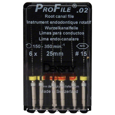 profile 02.ra n15 l25, 6 шт. - каналорасширитель. машинный из niti-сплава. DENTSPLY A034422501500