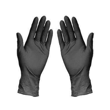 Перчатки ЧЕРНЫЕ нитриловые MATRIX Black Nitrile 100 шт L (8/9) 0001915665