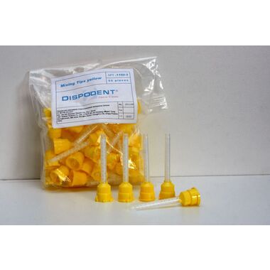 Насадки для смешивания стоматологических материалов, желтые, 50шт. DISPODENT 1102-3