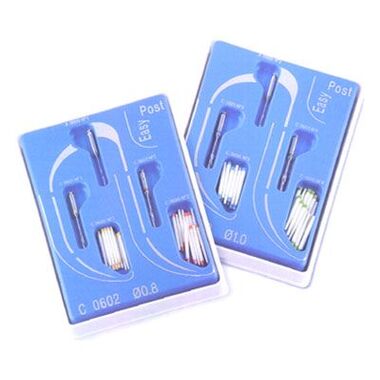 easy post 0,8mm - стекловолоконные штифты набор 24 шт желтые и красные DENTSPLY C060200800100