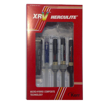 Herculite XRV Mini Kit (Геркулайт Мини Кит), набор:  эмаль А2, А3, дентин А3, 3 шприца (по 3 г), аксессуары- наногибридный универсальный композитный материал KERR 62829