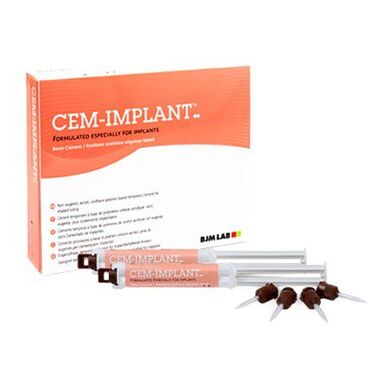 Cem Implant Auto Mix - цемент для фиксации реставрационных работ на имплантах 2 шпр.х 5 мл + 20 канюль., BJM LAB (Израиль) 15839