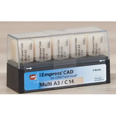 блоки ips empress cad cerec/inlab multi a3 c14 l 5 шт. IVOCLAR VIVADENT 602606