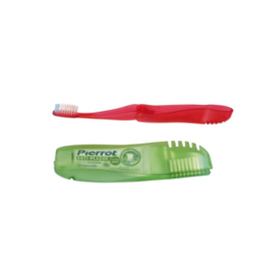 щетка зубная pierrot travel compact дорожная красная + зубная паста natural freshness 5 мл 8411732107615