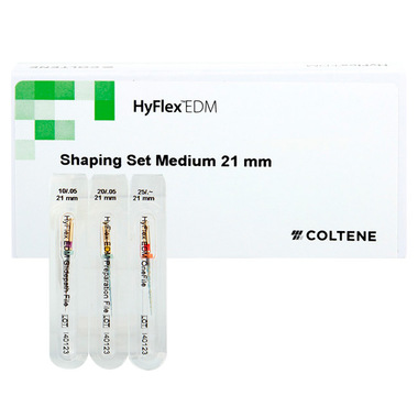 HyFlex EDM NiTi средний набор для шейпинга (файлы 10/.05 20/.05 25/~), длина 21 мм, 3 шт. COLTENE 60022277