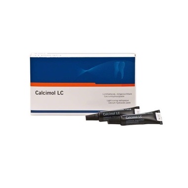 Calcimol LC ( Кальцимол ЛЦ), 2 тюбика х 5г - Светоотверждаемая рентгеноконтрастная паста на основе гидроокиси кальция VOCO 1047