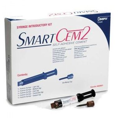 SmartCem2 -самоадгезивный  самопротравливающий цемент в шприце. Цвет: прозрачный, 2 шприца по 5 г DENTSPLY 669015