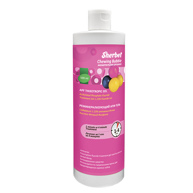 Sherbet APF Thixotropic Gel (Щербет Тиксотропник), 500 мл - Реминерализующий АПФ тиксотропный гель, жевательная резинка 56-10001