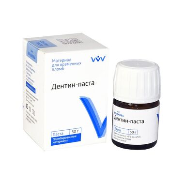 Дентин-паста (цитрон) детская, 50 гр - Безэвгенольная паста для временного пломбирования ВЛАДМИВА 00000000030