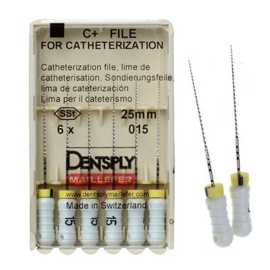 c+file № 015 25 мм, 6 шт. - ручной каналорасширитель, в стерильном блистере DENTSPLY A012X02501504