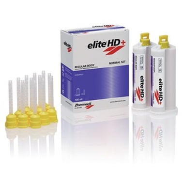 Elite H-D+Regular Body  Normal Set , 2 x 50 мл картриджа (база + катализатор)+ 12 желтых смесительных наконечников, C203020 ZHERMACK