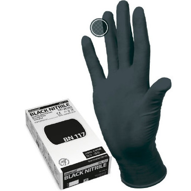 Перчатки Nitrile (Manual) черные L (8-9), 50 пар HELIOMED BN117L
