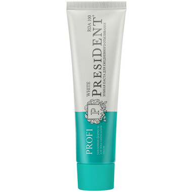 PRESIDENT®PROFI White (50 мл) RDA 100 - Зубная паста для ежедневного отбеливания 110008