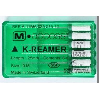 k.reamer n15/40 l25 6 шт. m-access - ручной каналорасширитель. DENTSPLY A11MA02590012