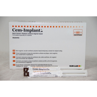 Cem-Implant Automix - цемент для фиксации реставр. работ на импланте (2 шпр.х 5 мл.+ насадки), упак BJM 100115