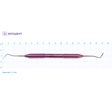 Штопфер обратноконусный-гладилка дистальная большая 1,8/2,2 ЭКРАДЕНТ 04-04А