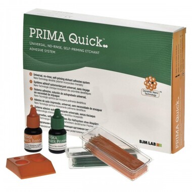 Prima Quick (Прима Квик) адгезивная система, набор (1х Prima Quick 5мл, 1х Prima Quick 5мл, 100 аппликаторов, 1 палета) BJM 100205 RU