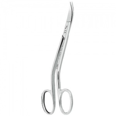 Ножницы для десны изогнутые по плоскости в области лезвия и в области ручки, 12,5 см. ASA DENTAL 0302-1