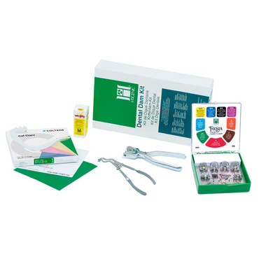 Набор полный коффердама Dental Dam Kit, 9 кламмеров с крыльями для изоляции рабочего поля. COLTENE H02778