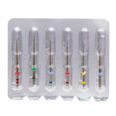 Niti файлы S-flexi 25mm Assorted  (25мм) (09 №1, 04 №20-35, 06 №25) - Машинные файлы для первичного эндодонтического лечения GEOSOFT ENDOLINE ГЕ01.025.007
