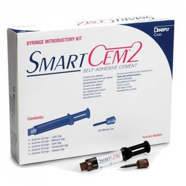 smartcem2 - самоадгезивный самопротравливающий цемент в шприце. цвет: светлый, 2 шприца по 5 г DENTSPLY 669012