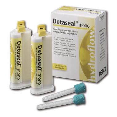 Монофазный силикон для оттисков Detaseal Hydroflow Mono (Детасил Гидрофлоу Моно), стандартная упаковка 2х50 мл + 6 насадок, 02754 DETAX