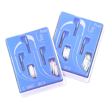 easy post 1,0mm - стекловолоконные штифты набор 24 шт синие и зеленые DENTSPLY C060201000100