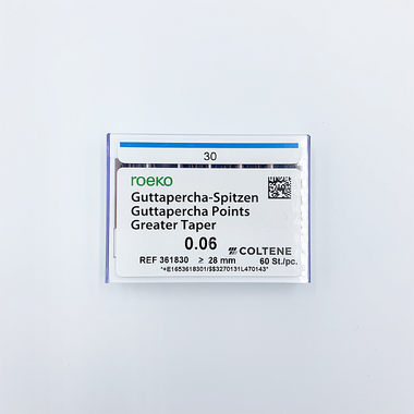 361830 ROEKO Guttapercha Points Greater Taper 0.06 #30, 60 шт COLTENE