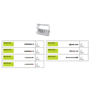 Набор циркониевых инструментов JOTA KIT ZIR PREP 1460 (JOTA Kit Zir Prep)