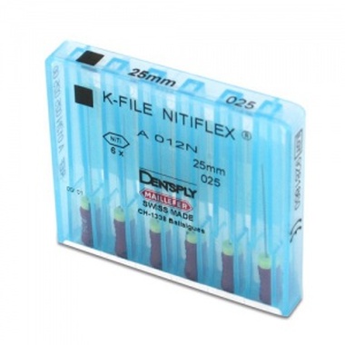 file nitiflex n25 l25 6 шт. - каналорасширтель ручной супергибкий из niti сплава. DENTSPLY A012N02502512