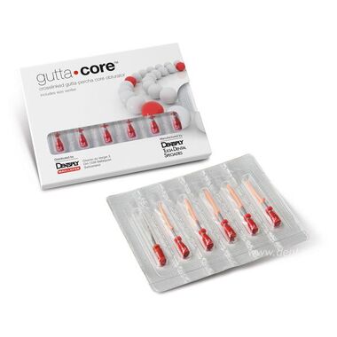guttacore - обтуратор из поперечно-сшитой гуттаперчи n30, 30 штук. DENTSPLY A1703P0043000