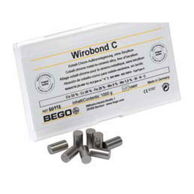 Сплав Wirobond C  CoCr для керамики, Co (63,3%), Cr (24,8%), W (5,3%) Mo (5,1%), 1кг Bego 50115