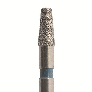 Бор алмазный 845R 021 FG, синий, 5 шт. Форма: конус с закругленным концом. JOTA 845R.FG.021