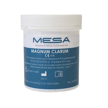 сплав mesa magnum clarum для керамики, ni (66%), cr (25%), mo (9%) 1 кг, без бериллия 40770007A/40770057А