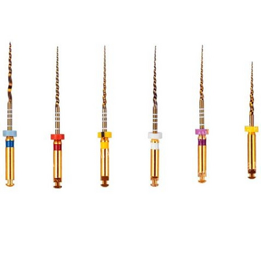 Niti файлы Gold-Taper 31mm Assorted 6шт/уп - Машинные файлы для обработки корневых каналов GEOSOFT ENDOLINE ГЕ03.031.006