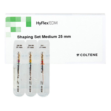 HyFlex EDM NiTi средний набор для шейпинга (файлы 10/.05 20/.05 25/~), длина 25 мм, 3 шт. COLTENE 60022278